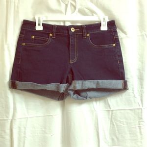 Dark denim shorts